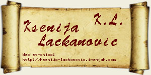 Ksenija Lackanović vizit kartica